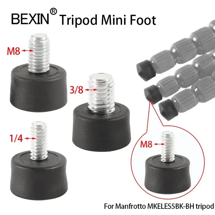 Bexin vente chaude universel anti-dérapant en caoutchouc coussinet de pied pieds Spike pour trépied monopode photographie accessoires 3/8 pouces