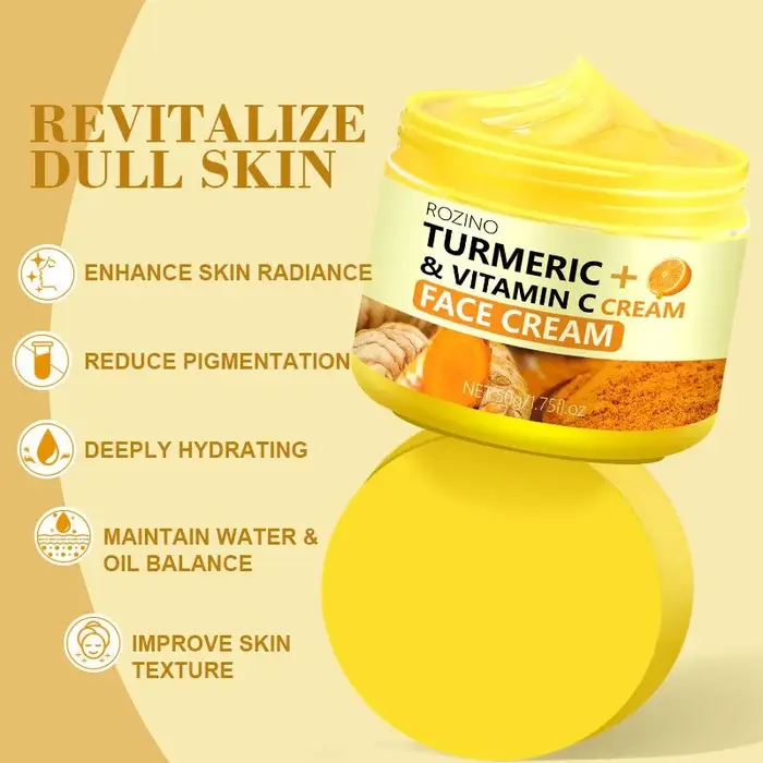 Crème au curcuma et à la vitamine C