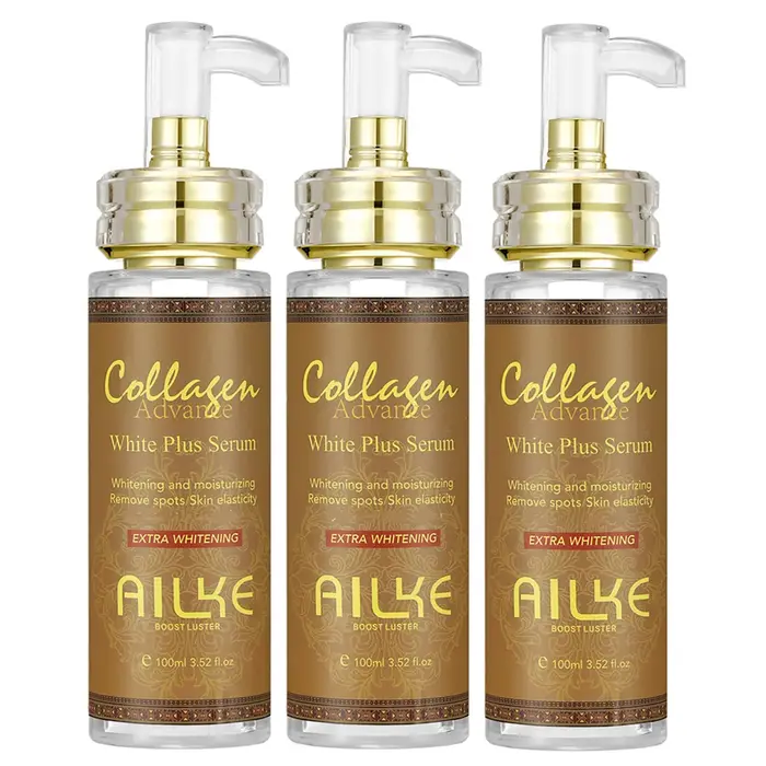 AILKE Lotion pour le corps blanchissante, réduit les taches foncées, même le teint, avec collagène et huile naturelle de carotte, hydratant pour la peau, 500 ml