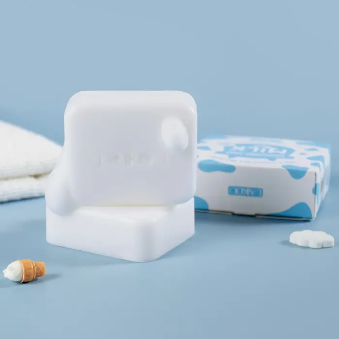 LAIKOU 110g Savon nourrissant au lait nettoyant doux formule non sèche pour peaux douces et lisses