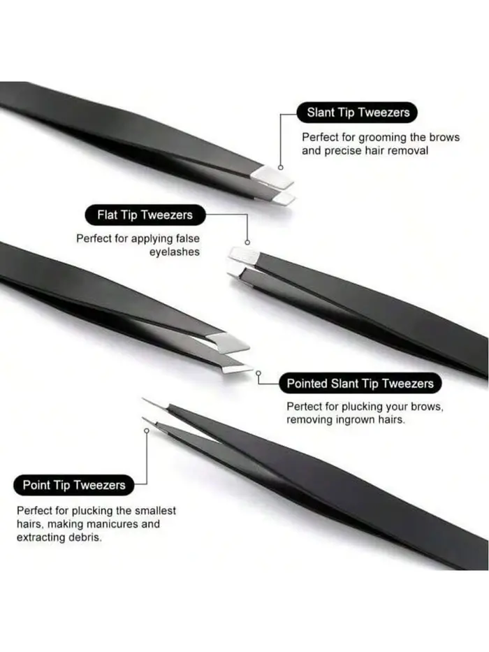 Pincettes à sourcils polyvalentes, paquet de 4 outils de maquillage pour resserrer les sourcils en a