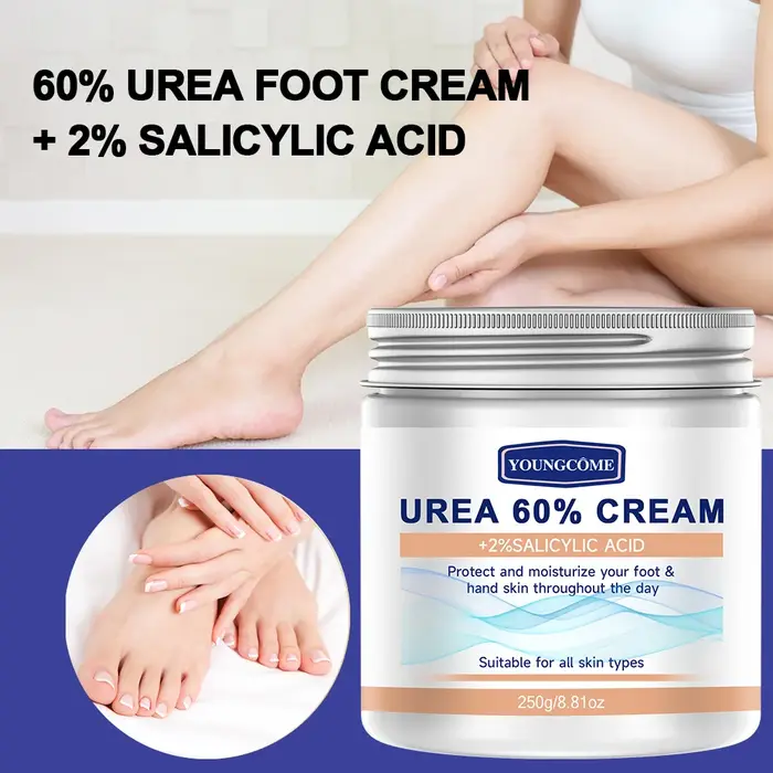 2 pièces 60% crème d'urée + 100% acide salicylique