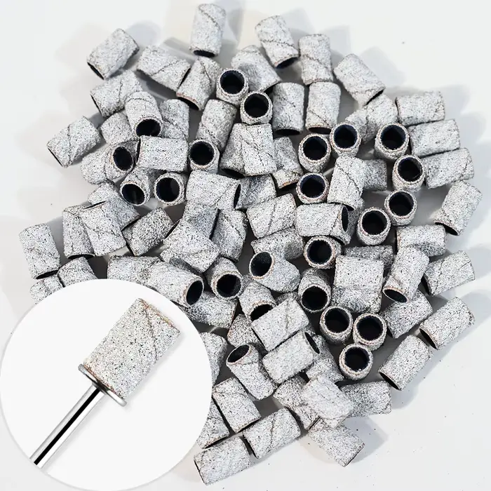 Mini bandes de ponçage zébrées pour ongles, machine électrique, forets à ongles, dissolvant de verni
