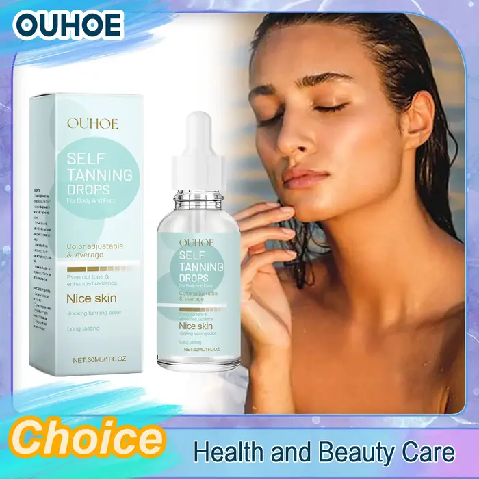 Gouttes autobronzantes bronzées sans soleil