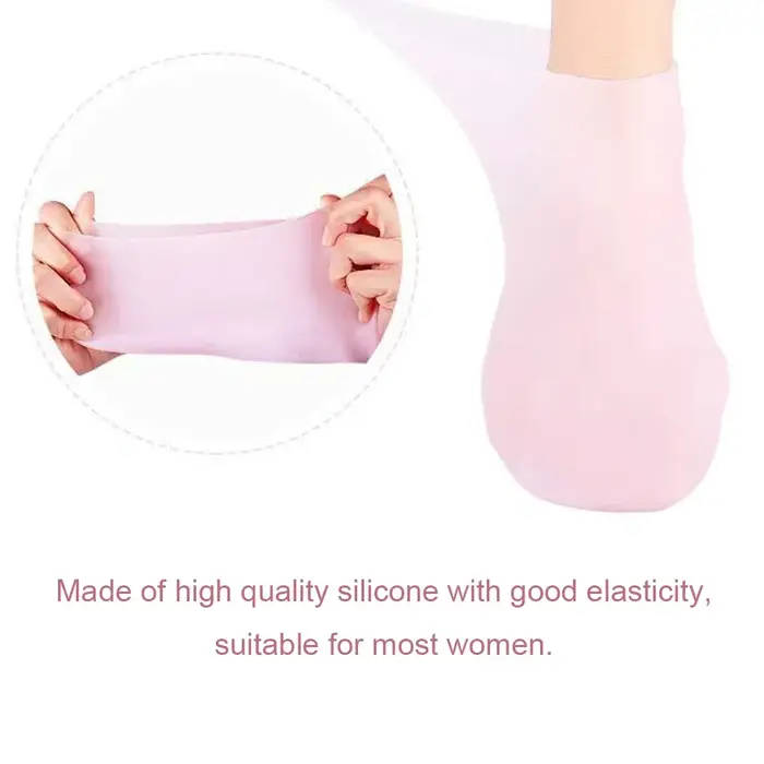 1 Paire de Gants et Chaussettes Hydratants en Silicone Anti-Fissures
