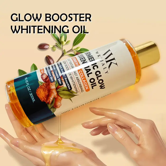 WK JALY Glow Booster huile corporelle éclaircissante blanchissante, élimine l'acné, les taches foncé