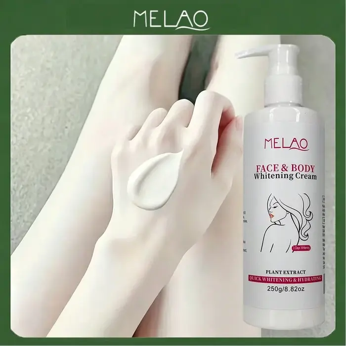 Crème éclaircissante pour le visage et le corps MELAO, lotion hydratante éclaircissante à base d'ext