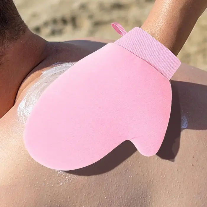Gant applicateur de bronzage auto-bronzant double face