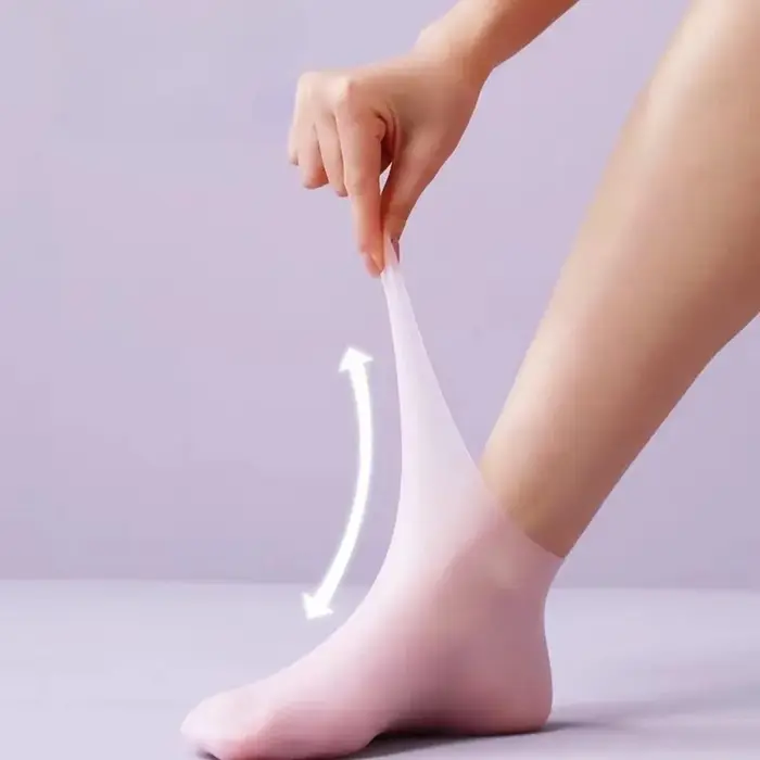 2 paires de chaussettes en silicone pour le soin des pieds
