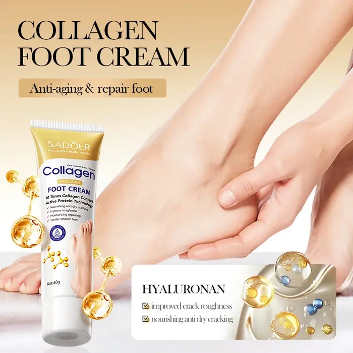 SAODER collagène pied crème pieds soins de la peau hydratant raffermissant nourrissant réparateur