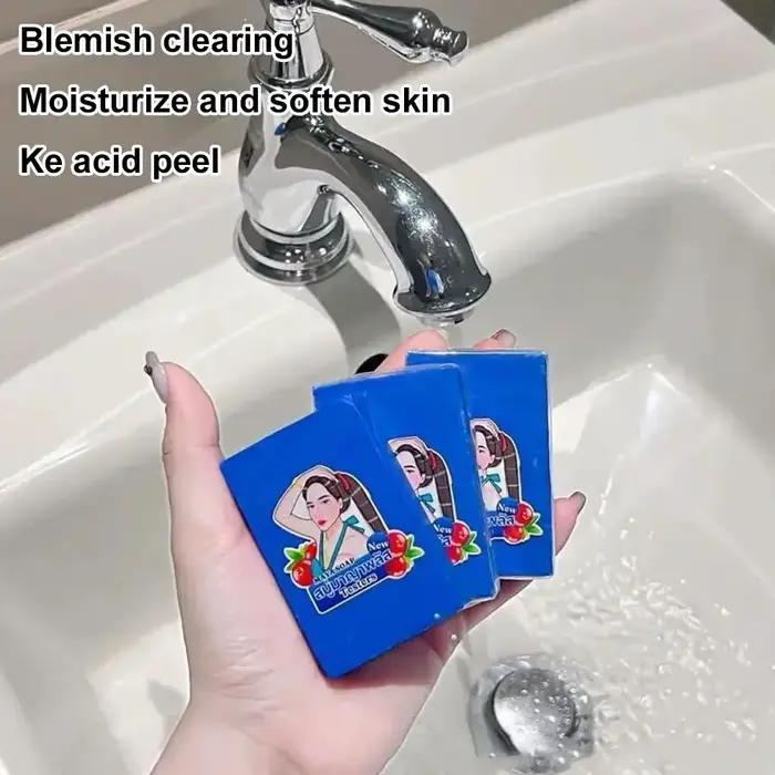 Savon artisanal Mayan bleu éclatant pour un nettoyage en profondeur de la peau