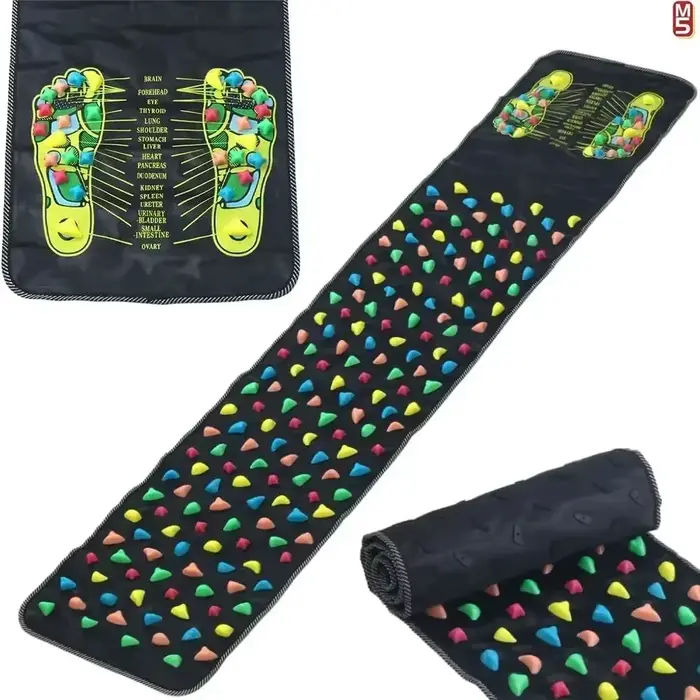 Coussin de massage des pieds haut de gamme avec plaque de pression des doigts et route de pierre douce d'imitation