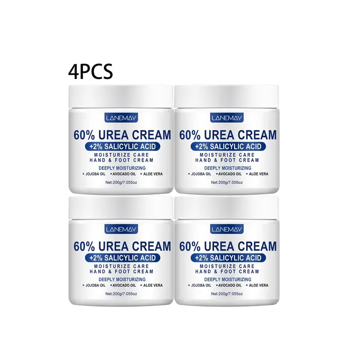 Crème à l'urée 60% pour les mains et les pieds, crème hydratante riche en acide salicylique et en gl