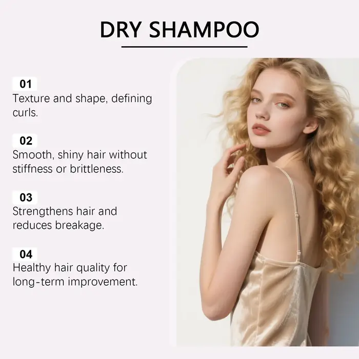 Shampooing Sec en Spray Contrôle Sébum Volumisant Lissant Nourrissant Épaississant Hydratant Format Voyage Léger Longue Durée Rafraîchisseur Capillaire Effet Volume