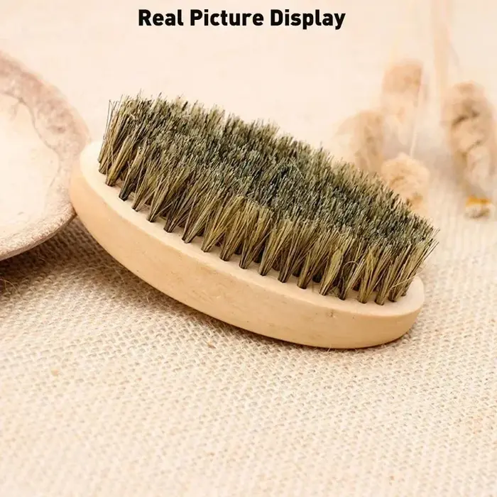Brosse de rasage professionnelle en bois pour hommes, poils de sanglier souples, Kit de peigne à mou