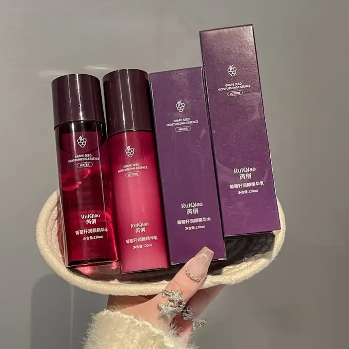 Émulsion d'essence hydratante de graines de raisin