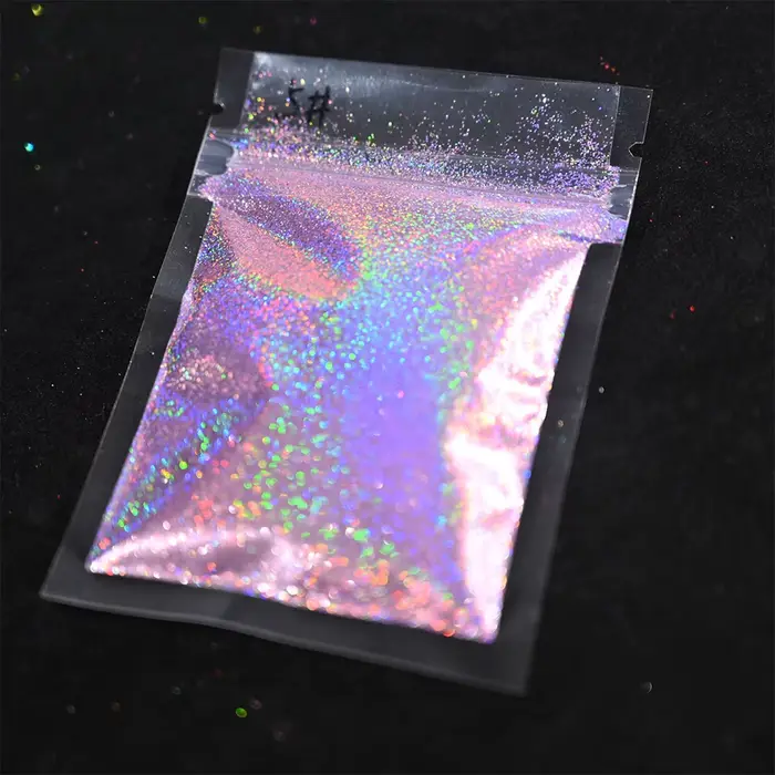 Paillettes holographiques Laser arc-en-ciel pour ongles, 0.2MM, poudre scintillante pour ongles, 10G