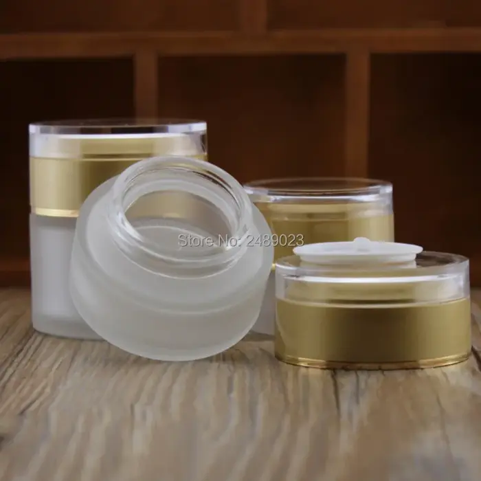 Pot cosmétique givré, 6 pièces
