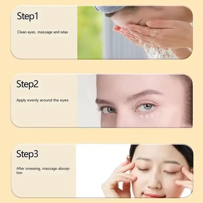 Crème Contour des Yeux Celyn Effet Tenseur Instantané Traitement Anti-Rides Réduction Cernes et Poches Sérum Raffermissant Hydratant Liftant