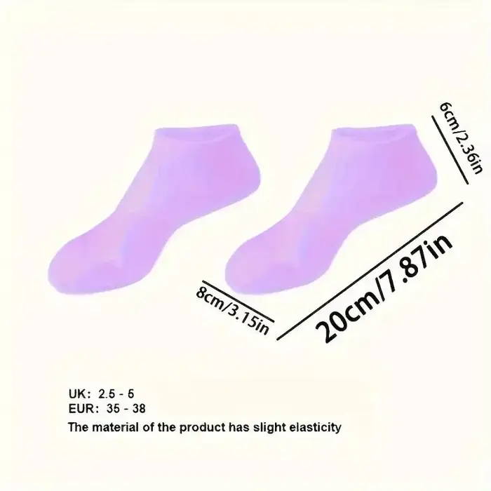 1 paire de chaussettes hydratantes en silicone pour pieds secs et craquelés, chaussettes de soin des