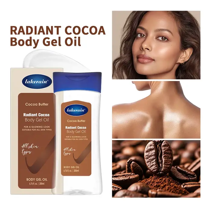 Lotion corporelle à l'huile de cacao et au curcuma 200ml, vitamine B3, vitamine C, gel hydratant ill