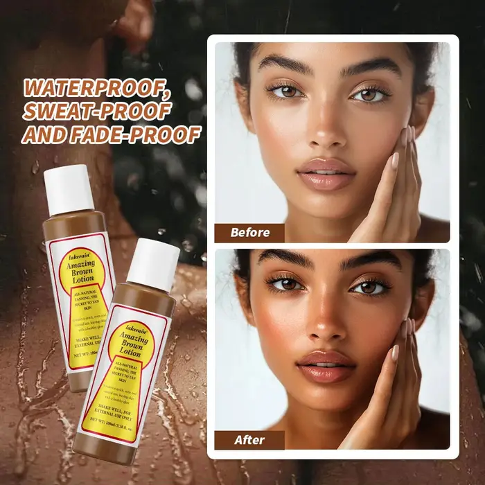 Lotion bronzante imperméable