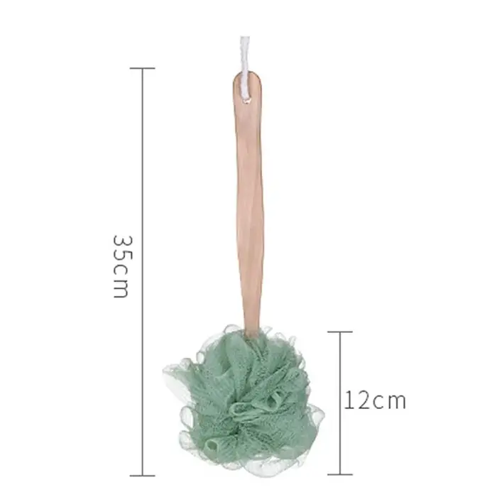 Brosse de bain avec manche en bois