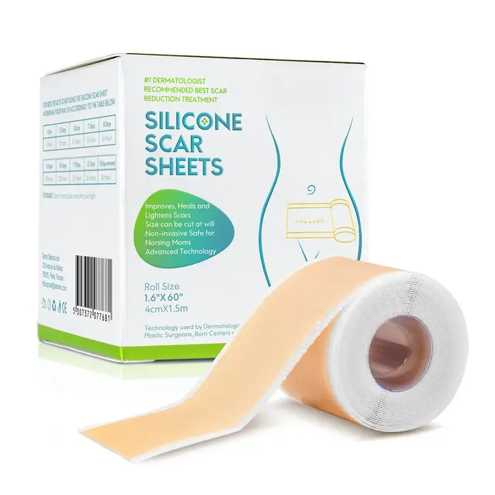 Feuilles de silicone pour cicatrices 4cm x 150cm