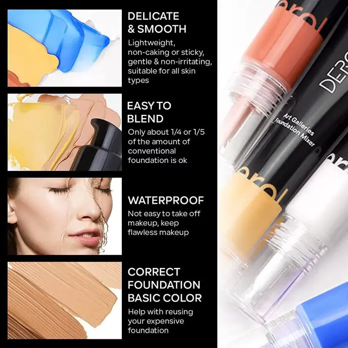 Tous les Types de peau fond de teint bleu mélange Pigment facile à mélanger