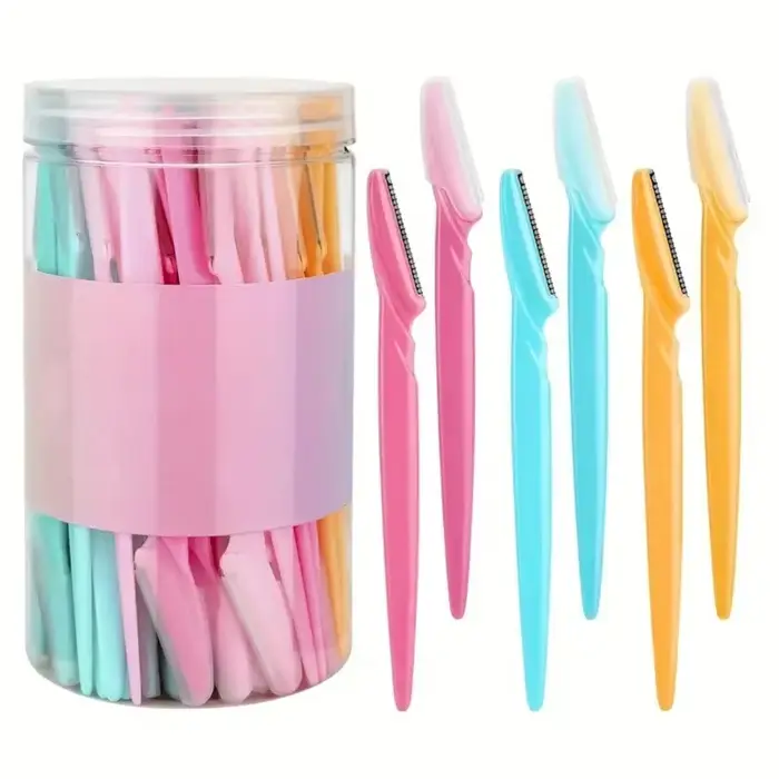 Rasoir à sourcils pour femmes, outils dermaplanage exfoliants polyvalents et rasoir Facial avec couv