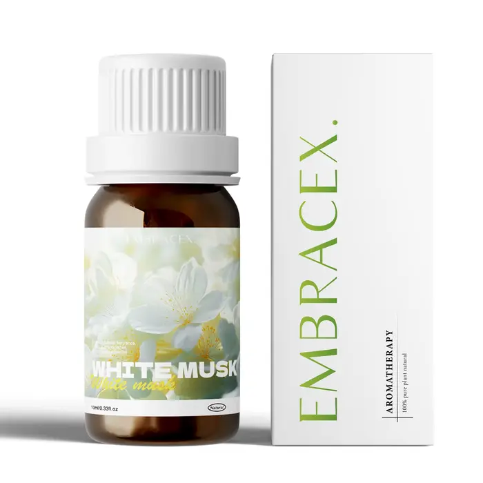 Huile de musc blanc 10 ml, huile de romarin, aromathérapie naturelle à base de plantes fraîches pour