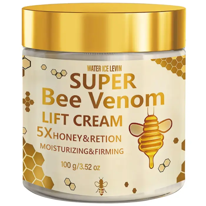 Crème Visage au Venin d'Abeille 100g avec Acide Hyaluronique, Vitamine C et Niacinamide - Hydratante