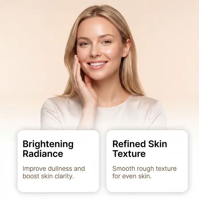 Sérum Visage Éclatant Léger Hydratant Unifiant le Teint Atténue les Taches Sombres Tous Types de Peau Anti-Teint Terne Essence Faciale Hydratante