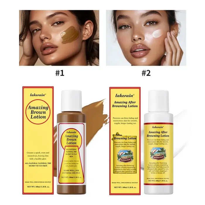 Lotion bronzante effet hâle durable