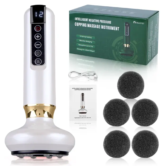 Masseur Anti-Cellulite 12 niveaux masseur de ventouses électrique ventouse sous vide GuaSha compress