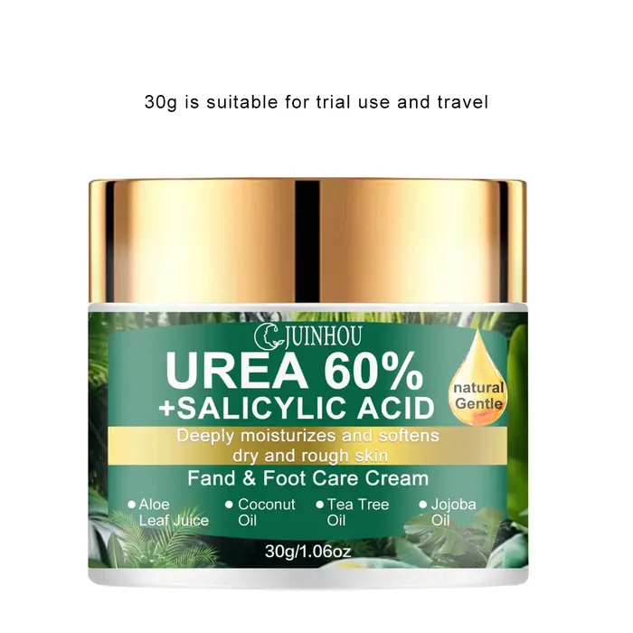 Crème pour les pieds JUINHOU 60% urée 2% acide salicylique pour les talons gercés, adoucit les peaux