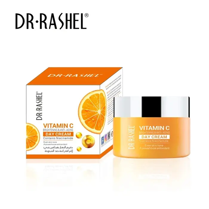 DR.RASHEL Crème de jour rafraîchissante non grasse de la série Vitamin C avec protection solaire Soins complets et tous