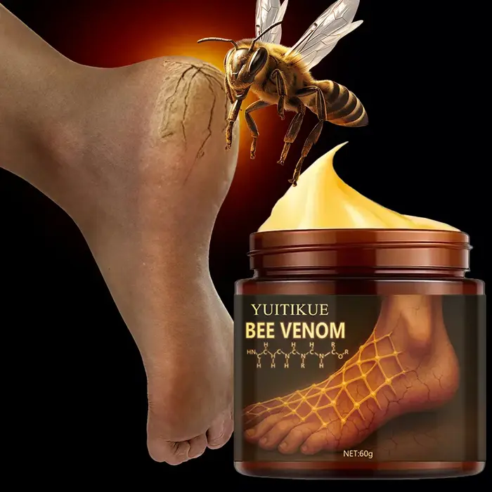Crème pour les pieds au venin d'abeille, crème pour les mains anti-séchéité et craquelée, répare la 
