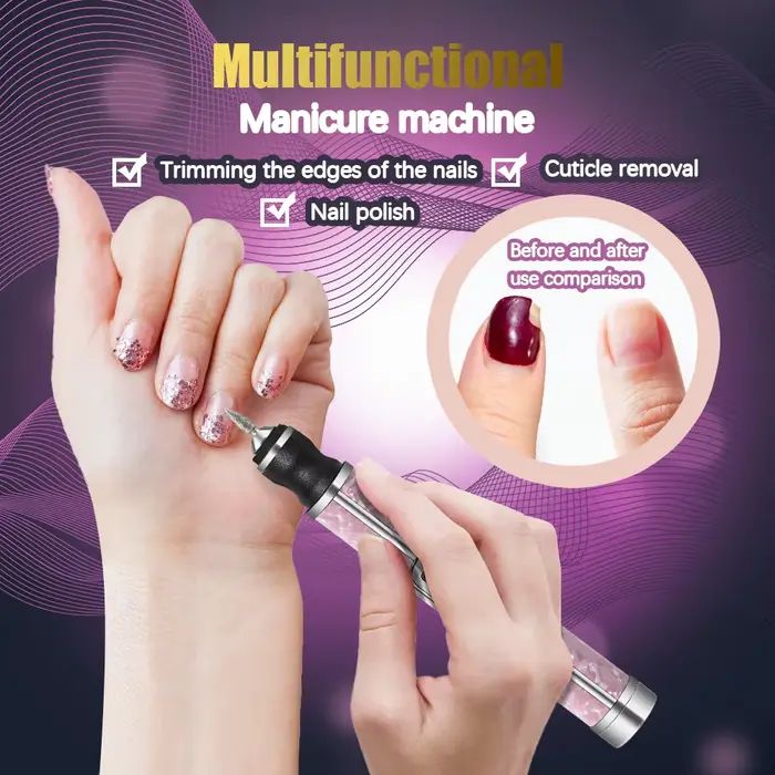 YIKOOLIN ensemble de perceuse à ongles électrique Portable 4 vitesses Kit de manucure et pédicure pr