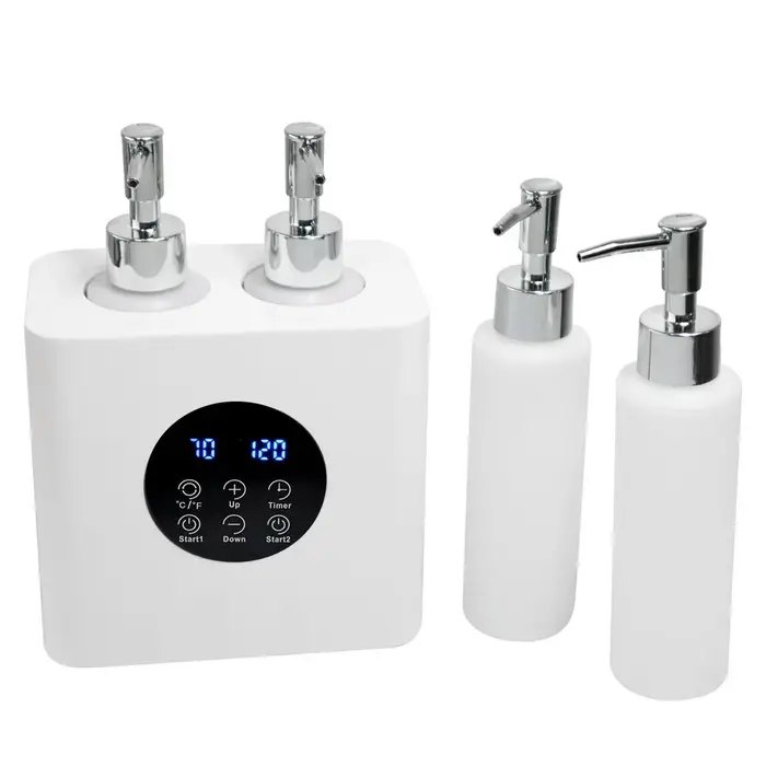 Chauffe-huile électrique Double bouteille, Lotion de Massage, crème, affichage LED, biberons pour bébé, sous-bouteille pour Salon professionnel familial