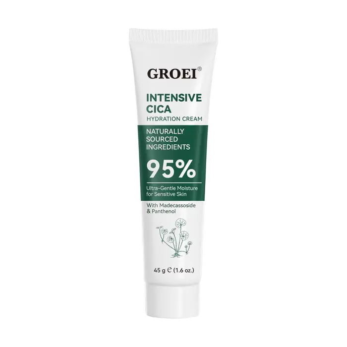 Crème hydratante Cica ultra-douce 45g - 95% d'ingrédients naturels, Madecassoside & Panthénol pour p