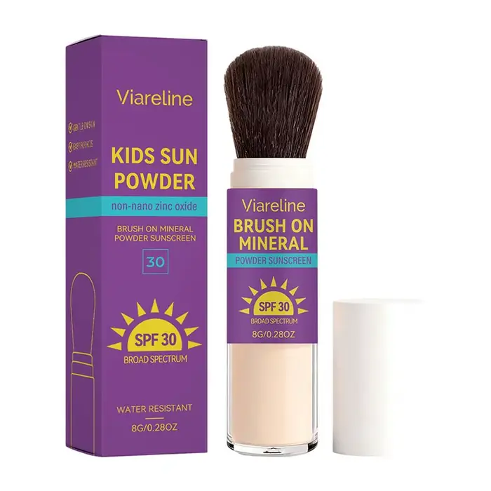 Poudre solaire minérale SPF 30, protection UVA/UVB, écran solaire à l'oxyde de zinc résistant à l'ea