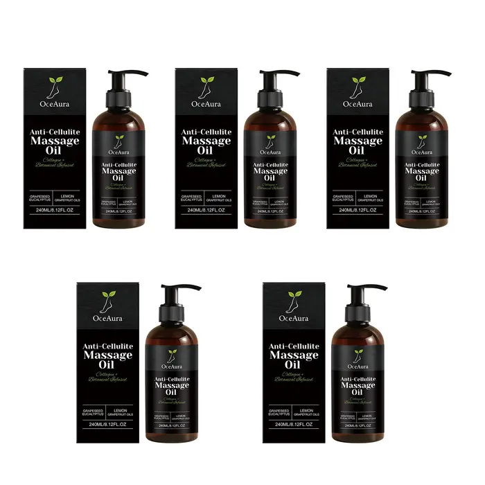 Huile de massage anti-cellulite au collagène pour l'abdomen et les cuisses