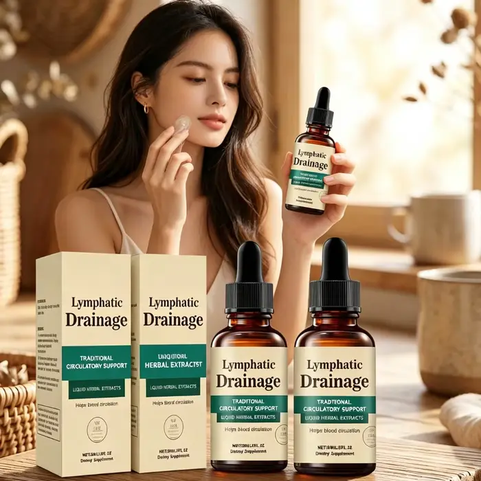 Gouttes stimulantes pour le drainage lymphatique à base de plantes : Améliorent la circulation sanguine