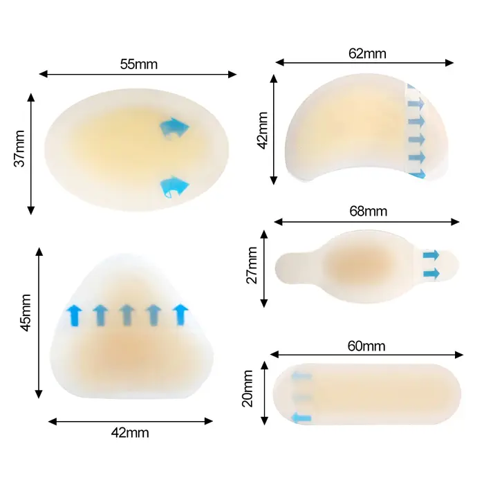 Bandages adhésifs en gel hydrocolloïdal pour pédicure