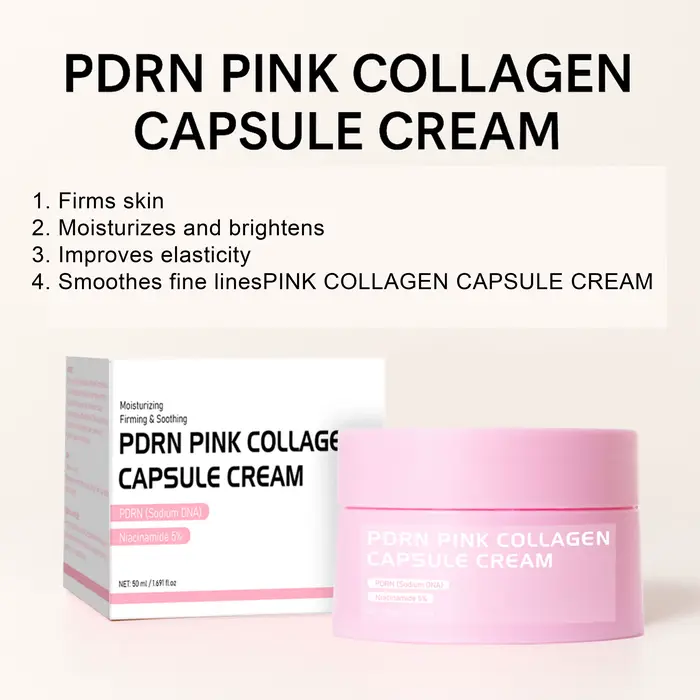 Crème en capsules de collagène rose PDRN au saumon