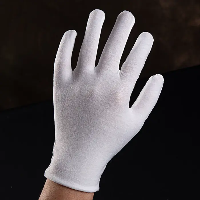 Lot de 6 gants en coton blanc pour l'eczéma