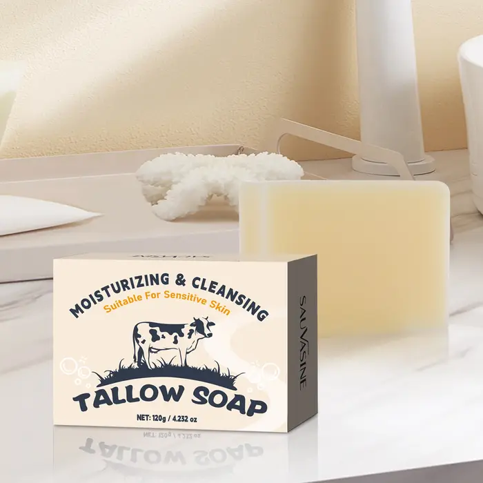 Barre de savon Tallow de bœuf faite à la main
