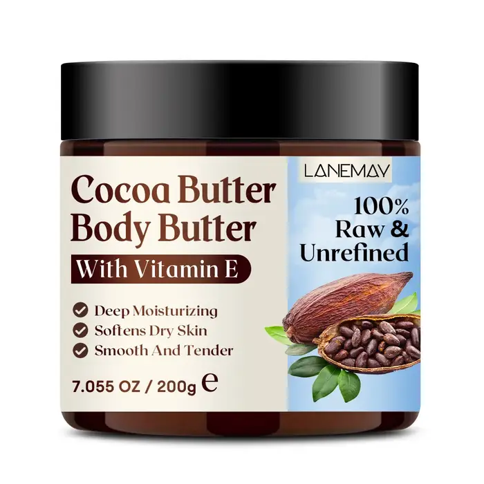Beurre de cacao 200g/7.05OZ 100% brut, beurre ultra-hydratant pour hydrater et conditionner en profo
