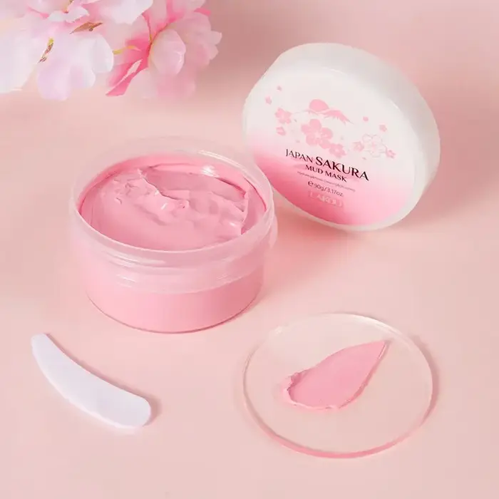 Laikou Sakura masque de boue nettoyage en profondeur contrôle de l'huile équilibre antioxydant rétrécissement des Pores